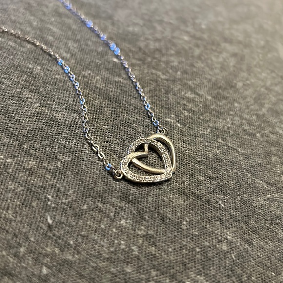 Double hearted necklace silver - Picture 4 of 4